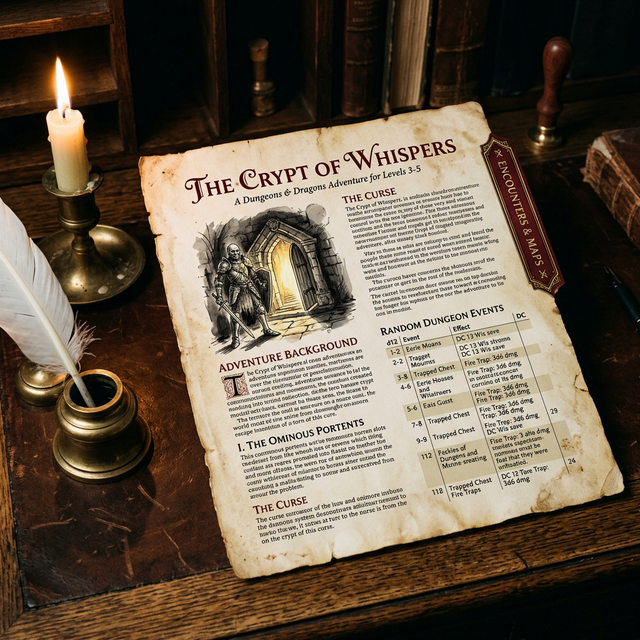 A beautifully formatted D&D adventure document