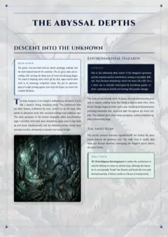 Page 1 of The Abyssal Depths, a 4-page ocean document